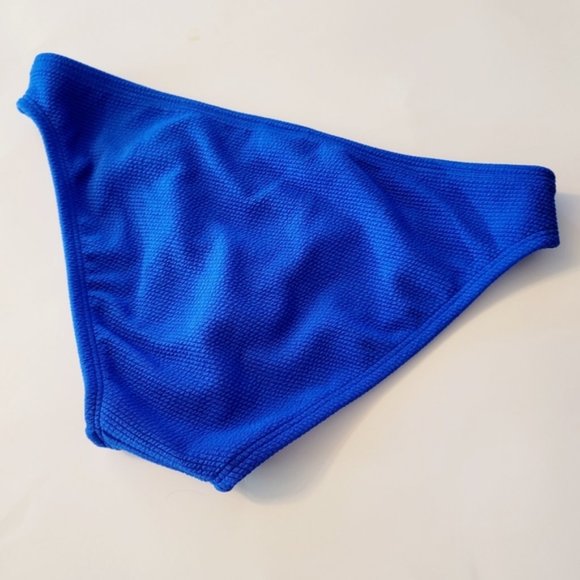 Xhilaration Cheeky Ribbed Bikini Bottom Blue M - Picture 2 of 5